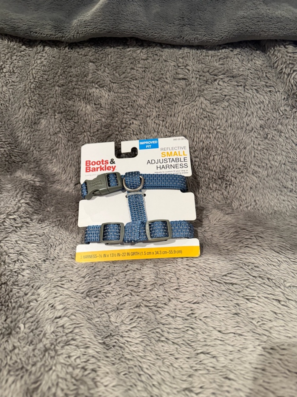 NWT Boots & Barkley Reflective Adjustable Dogs Harness - Denim Blue